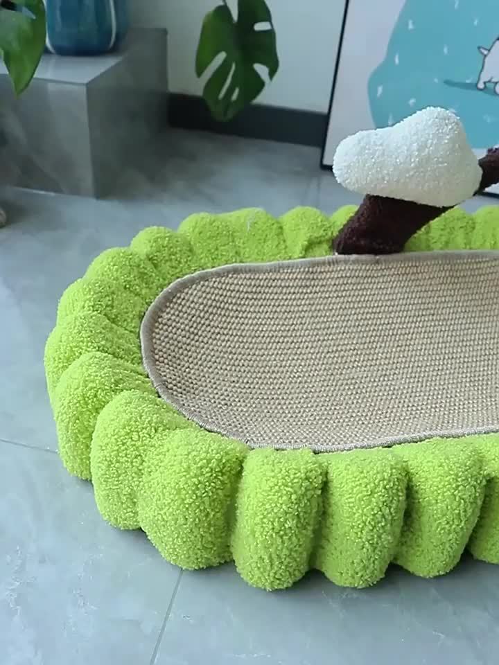 Agave Sword-shaped Money Tree Design Cat Scratch Board Nest Pet Supplies, Adds Fun to Home Decor. Place It In The Bedroom Or Living Room; It Serves As Both A Toy And A Cozy Spot for Cats While Also Being An Eye-catching Decoration That Can Be Reused