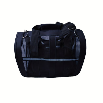 Foldable Pet Travel Tote with a Secure Zipper Lock | Large Breathable Mesh Pet Carrier, Suitable for Cats And Dogs | Portable Fabric Sling Bag, Ideal for Outdoor Trips, Hiking, And Vet Visits