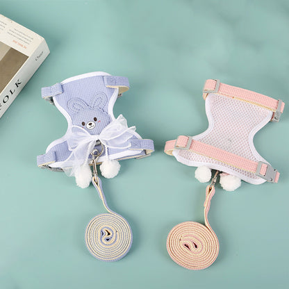 Dog Harness with Leash Adjustable Cat Vest Harness Vest for Small Medium Dogs Cats