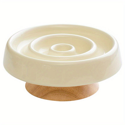 Ergonomic Ceramic Slow Feeder Bowl for Dogs & Cats - Anti-Choke Safety Design, Ergonomic Neck Support, Durable Food & Water Dish for Pet Dining, Anti-Scratch & Spill-Proof Kitchen & Dining Table, Pet Slow Feeder, Ergonomic Feeder, Scratchresistant Finish
