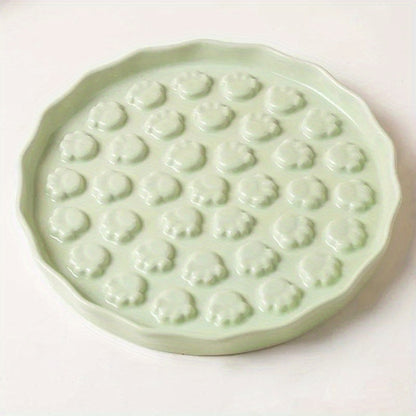 1pc Ceramic Cat Rice Bowl | Slow Food Plate, Licking Dish, Dog Food Bowl, Cat Food Utensils, Canning Tray, Pet Bowls, Pet Supplies