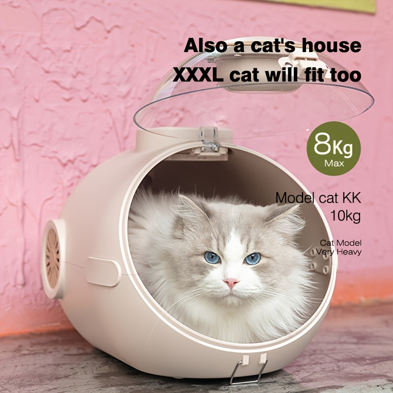 Breathable Cat Backpack Breathable & Ventilated 24L Submarine Cat Backpack Carrier | 1pc Space Capsule for Small Medium Cats, Dogs, Puppies - Perfect for Traveling, Camping, Outdoors, Walking