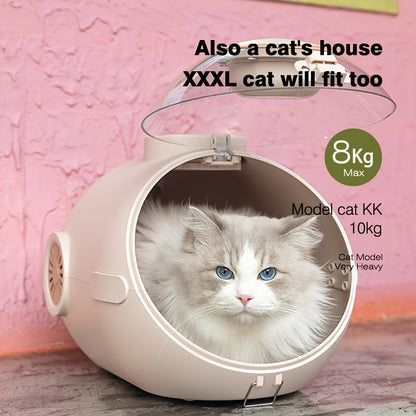 Breathable Cat Backpack Breathable & Ventilated 24L Submarine Cat Backpack Carrier | 1pc Space Capsule for Small Medium Cats, Dogs, Puppies - Perfect for Traveling, Camping, Outdoors, Walking