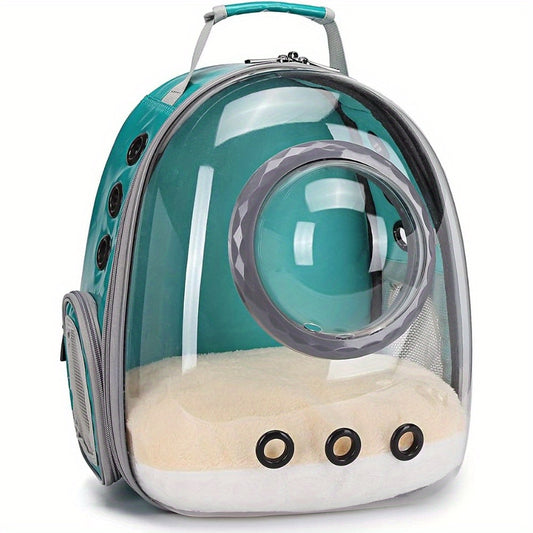 Bubble Cat Carrier Backpack Transparent Pet Carrier Backpack for Small Puppy and Bunny Green, Backpack