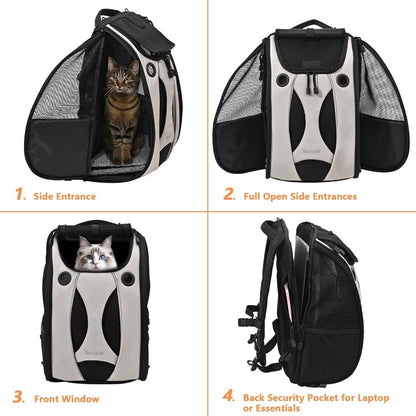 Security Privacy Backpack Kitten Carry Bag Chihuahua Puppy Weekend Travel Backpack Small Overnight Hamster\Cats\Rabbit Comfortable Travel Backpack Small Pet