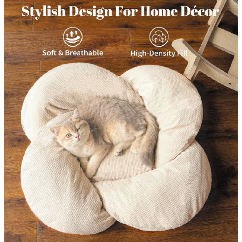 High-quality Elevated Cat Bed | Wooden with Cushion, Plush Pet Sofa, Indoor Raised Cat Lounge Chair Suitable for Small Dogs and Cats, Detachable, Polyester Fiber Fill