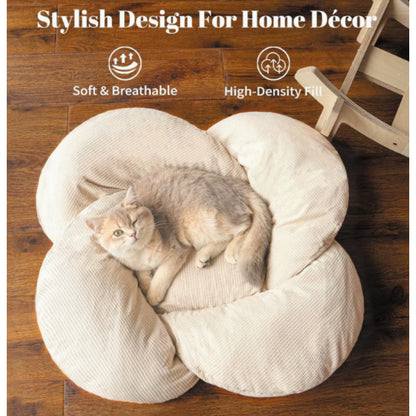 High-quality Elevated Cat Bed | Wooden with Cushion, Plush Pet Sofa, Indoor Raised Cat Lounge Chair Suitable for Small Dogs and Cats, Detachable, Polyester Fiber Fill