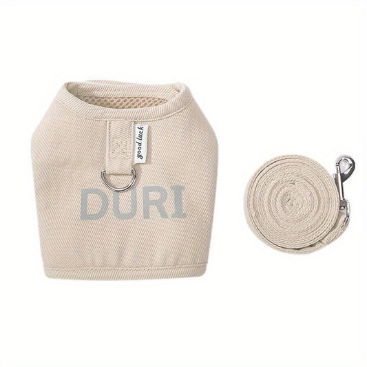 Breathable Anti-Breakage Cat Harness - Adjustable Pull-Out Straps, Lightweight All-Season Pet Strap for Cats & Small Dogs, Machine Washable Dog Leash with Durable Metal Clasp, Cat Harness, Secure Metal Clasp