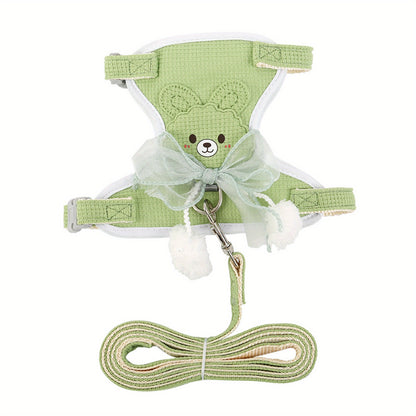 Dog Harness with Leash Adjustable Cat Vest Harness Vest for Small Medium Dogs Cats