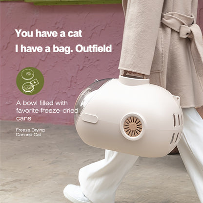 Breathable Cat Backpack Breathable & Ventilated 24L Submarine Cat Backpack Carrier | 1pc Space Capsule for Small Medium Cats, Dogs, Puppies - Perfect for Traveling, Camping, Outdoors, Walking