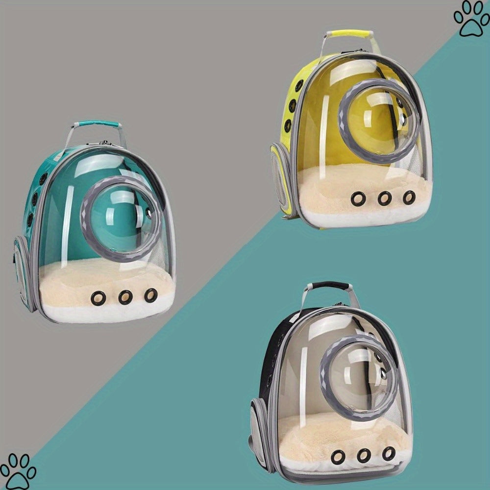 Bubble Cat Carrier Backpack Transparent Pet Carrier Backpack for Small Puppy and Bunny Green, Backpack