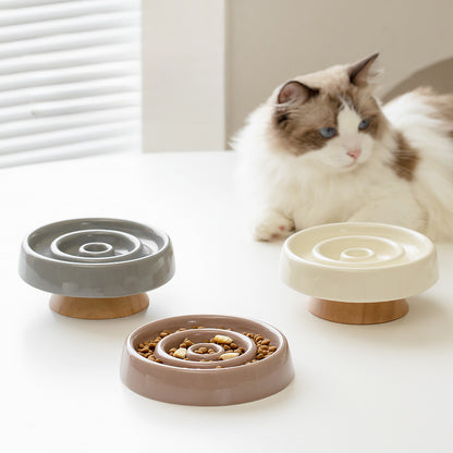 Ergonomic Ceramic Slow Feeder Bowl for Dogs & Cats - Anti-Choke Safety Design, Ergonomic Neck Support, Durable Food & Water Dish for Pet Dining, Anti-Scratch & Spill-Proof Kitchen & Dining Table, Pet Slow Feeder, Ergonomic Feeder, Scratchresistant Finish