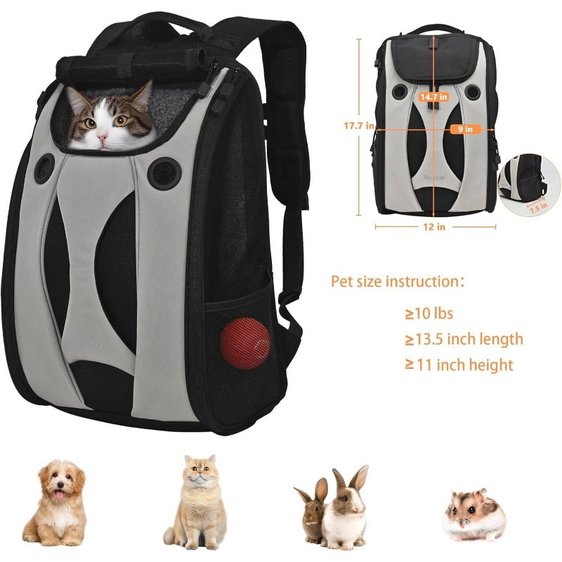 Security Privacy Backpack Kitten Carry Bag Chihuahua Puppy Weekend Travel Backpack Small Overnight Hamster\Cats\Rabbit Comfortable Travel Backpack Small Pet