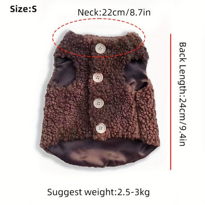 Warm Fleece Cat Sweater - Adorable Korean-Style Pet Jumper for Small to Medium Breeds, Hand Wash Only