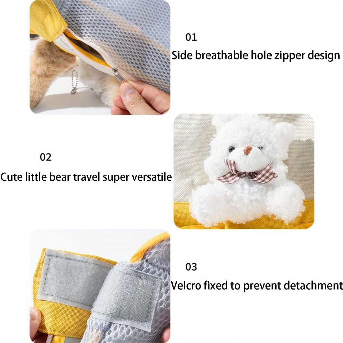 Pet Backpack for Cats, Legs Out Cat Carrier Bag, Breathable Pet Front and Back Carrier for Outdoor