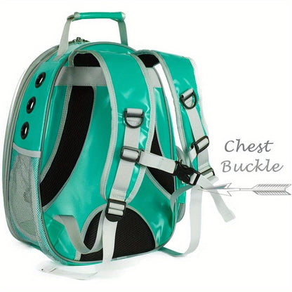 Bubble Cat Carrier Backpack Transparent Pet Carrier Backpack for Small Puppy and Bunny Green, Backpack