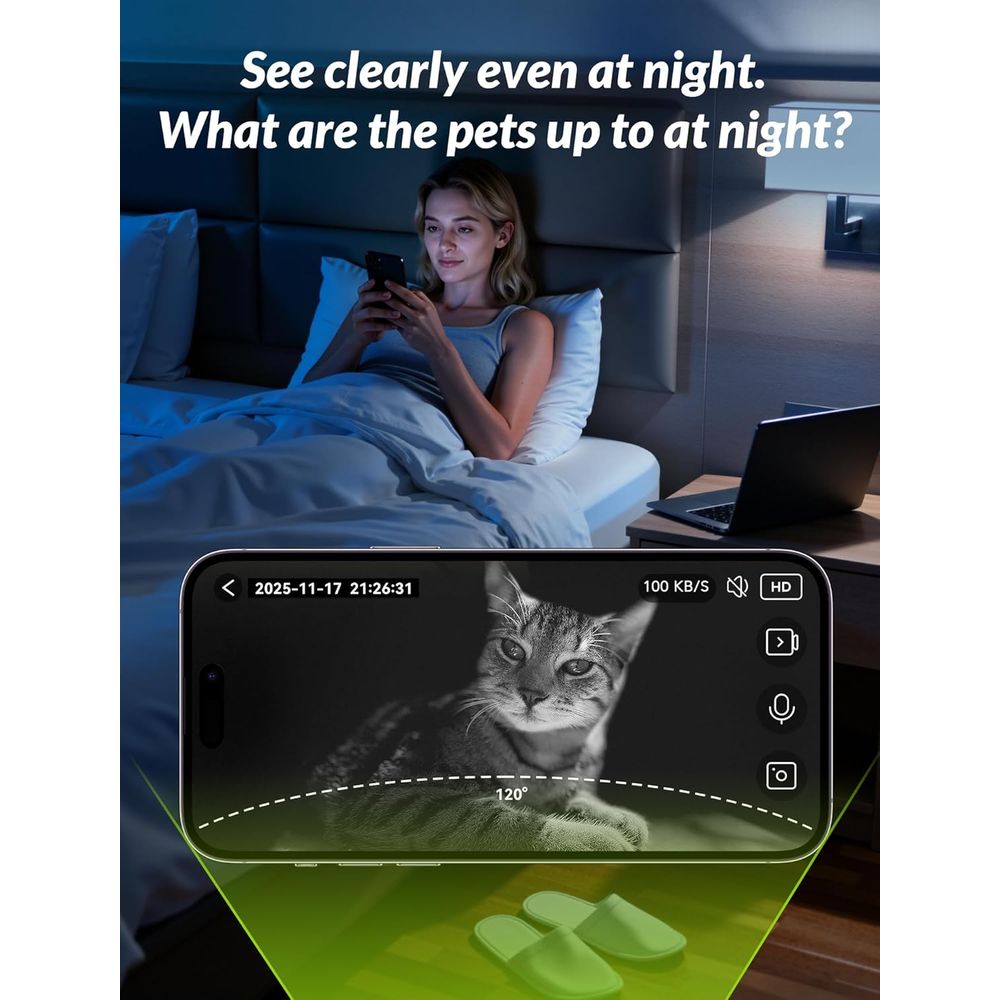 Smart Pet Feeder with Camera, 5-Liter Automatic Dispenser, Audio Communication & Remote Control App, Dehumidifying Bag, Automatic Food Dispenser for Cats and Dogs