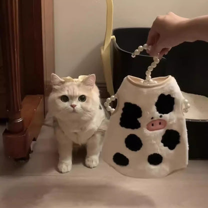 Cat Hair Loss Prevention Winter Vest | Windproof Soft Polyester Vest for Indoor Comfort and Outdoor Use, Suitable for All Breeds, Machine Washable