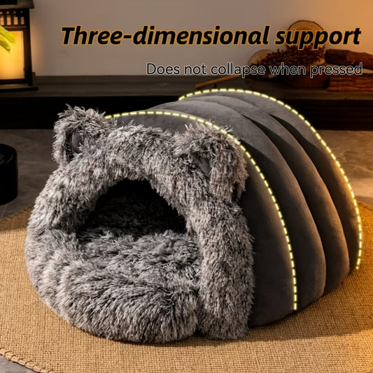 Suitable for winter pets, cat beds, cat houses, warm and comfortable, suitable for small and medium-sized cats and dogs, Pet Bed, Cozy Pet House, Stylish Pet Bed, Classic Design, Soft Material, Snug Pet Nest, Cat Owners, Medium Pet Owners