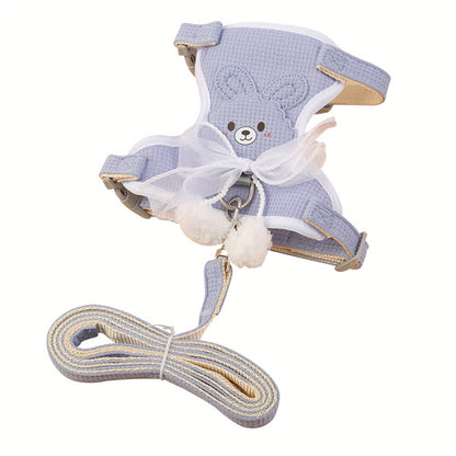 Dog Harness with Leash Adjustable Cat Vest Harness Vest for Small Medium Dogs Cats