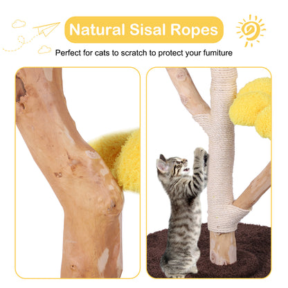 Large sunflower cat tree, cat climbing frame, cat bed, cat climbing platform, cat climbing post, cat supplies