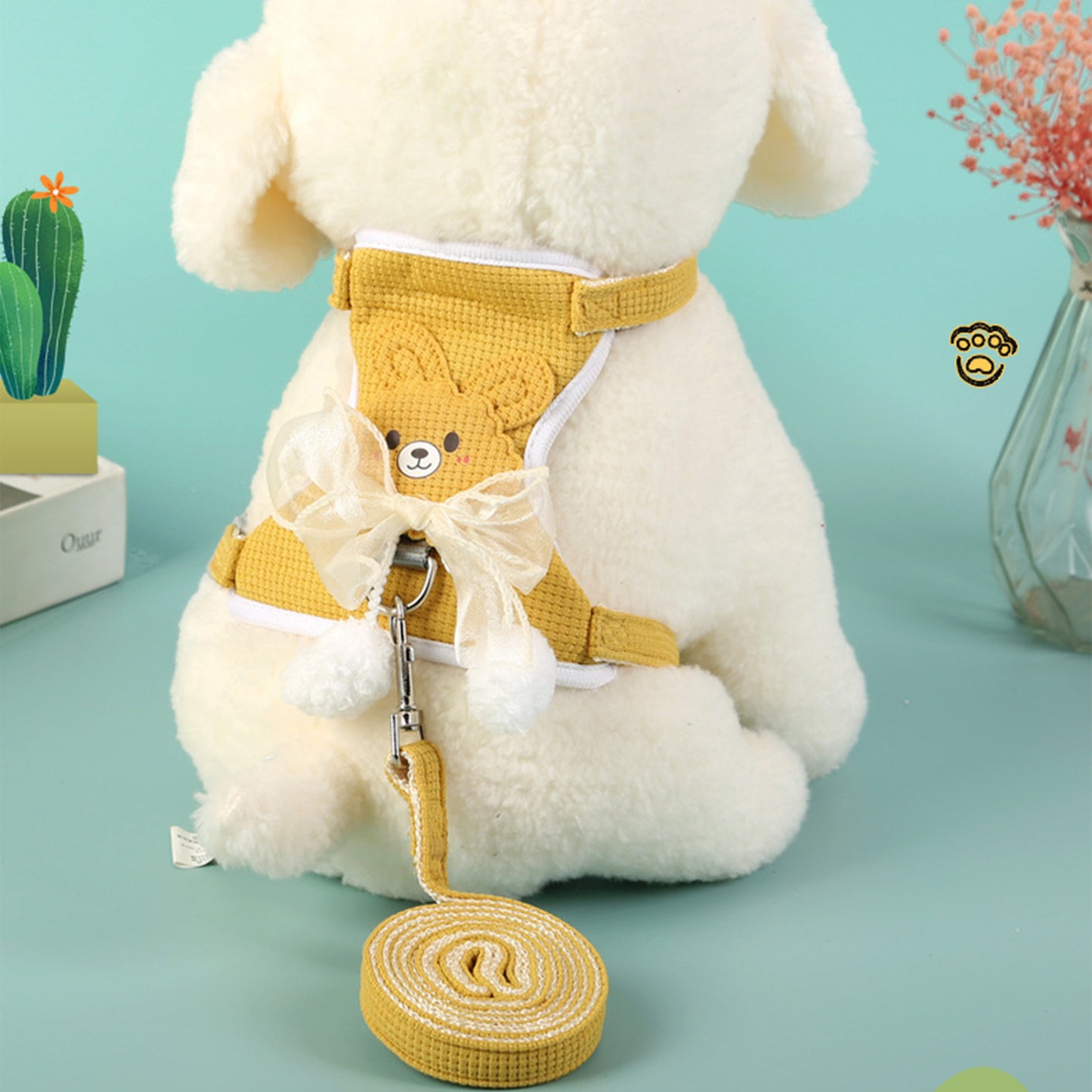 Dog Harness with Leash Adjustable Cat Vest Harness Vest for Small Medium Dogs Cats