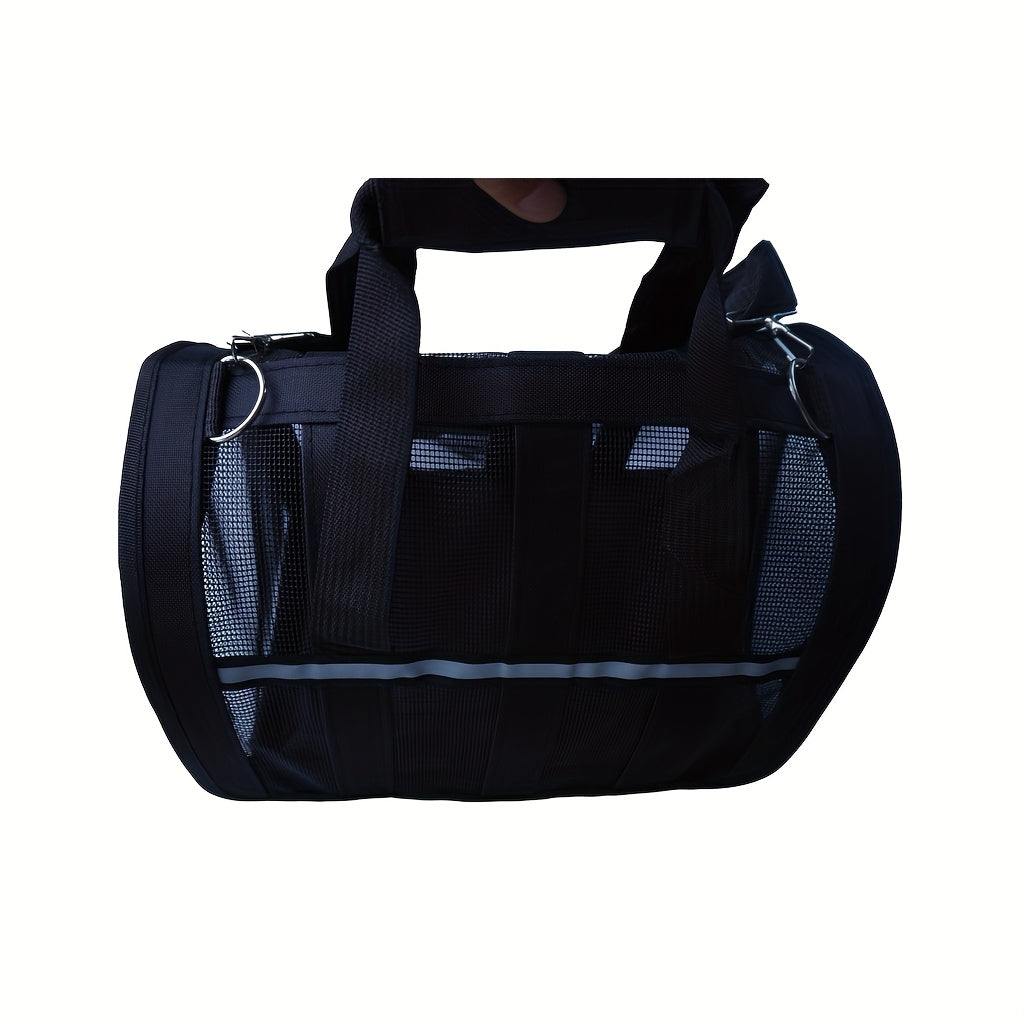 Foldable Pet Travel Tote with a Secure Zipper Lock | Large Breathable Mesh Pet Carrier, Suitable for Cats And Dogs | Portable Fabric Sling Bag, Ideal for Outdoor Trips, Hiking, And Vet Visits