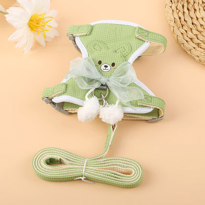 Dog Harness with Leash Adjustable Cat Vest Harness Vest for Small Medium Dogs Cats