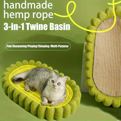 Agave Sword-shaped Money Tree Design Cat Scratch Board Nest Pet Supplies, Adds Fun to Home Decor. Place It In The Bedroom Or Living Room; It Serves As Both A Toy And A Cozy Spot for Cats While Also Being An Eye-catching Decoration That Can Be Reused