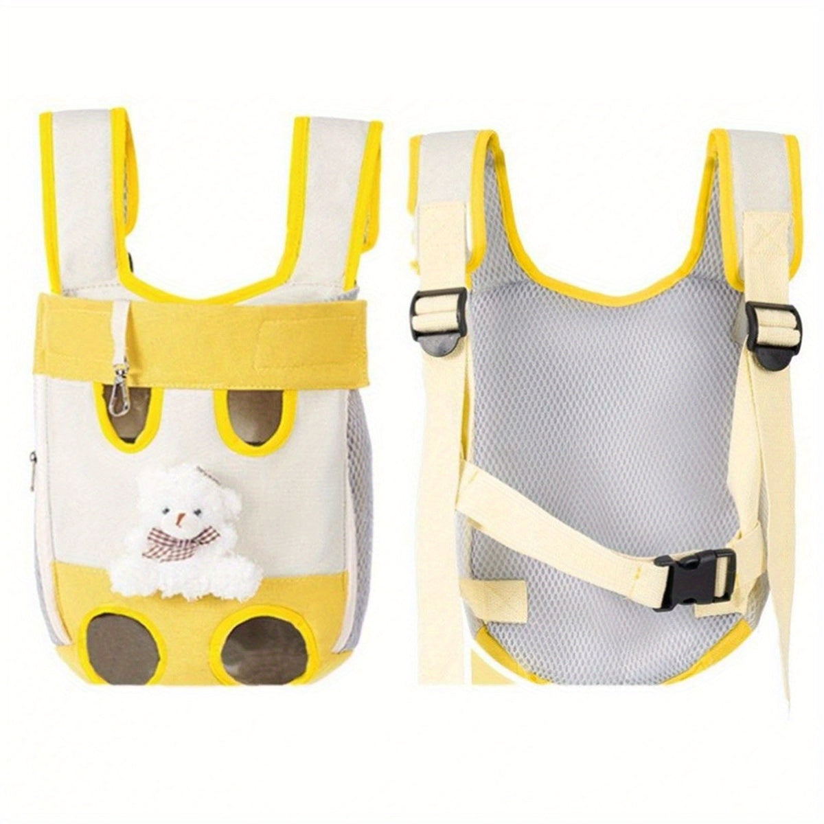 Pet Backpack for Cats, Legs Out Cat Carrier Bag, Breathable Pet Front and Back Carrier for Outdoor