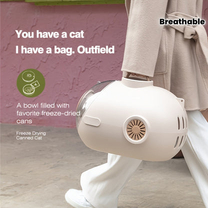 Breathable Cat Backpack Breathable & Ventilated 24L Submarine Cat Backpack Carrier | 1pc Space Capsule for Small Medium Cats, Dogs, Puppies - Perfect for Traveling, Camping, Outdoors, Walking