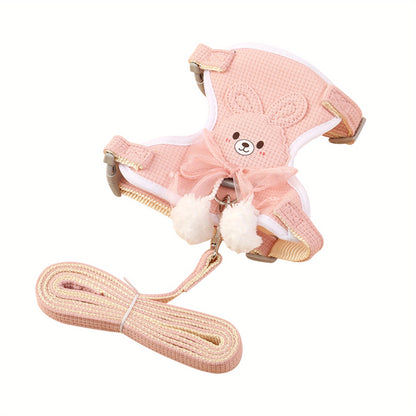 Dog Harness with Leash Adjustable Cat Vest Harness Vest for Small Medium Dogs Cats