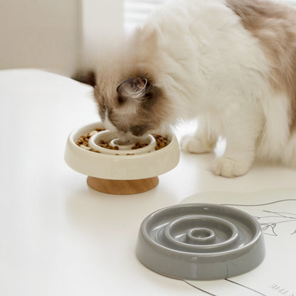Ergonomic Ceramic Slow Feeder Bowl for Dogs & Cats - Anti-Choke Safety Design, Ergonomic Neck Support, Durable Food & Water Dish for Pet Dining, Anti-Scratch & Spill-Proof Kitchen & Dining Table, Pet Slow Feeder, Ergonomic Feeder, Scratchresistant Finish