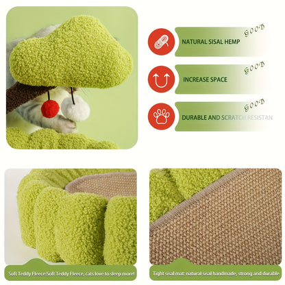 Agave Sword-shaped Money Tree Design Cat Scratch Board Nest Pet Supplies, Adds Fun to Home Decor. Place It In The Bedroom Or Living Room; It Serves As Both A Toy And A Cozy Spot for Cats While Also Being An Eye-catching Decoration That Can Be Reused