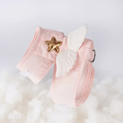 Cute Harness and 4-Foot Leash with angel wings, Comfortable Pet Walking Gear for pet, Essential pet supplies for outdoor use, suitable for Cats & Small Dogs