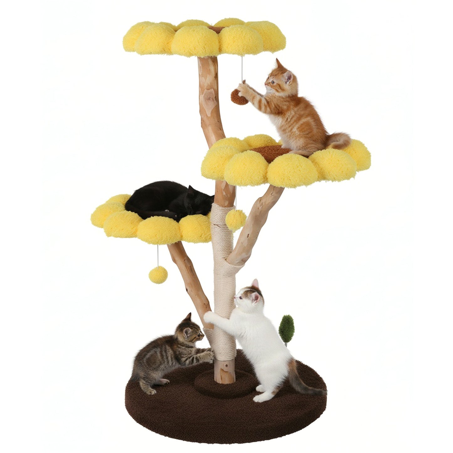 Large sunflower cat tree, cat climbing frame, cat bed, cat climbing platform, cat climbing post, cat supplies